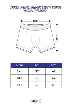 Özel Seri Büyük Beden Erkek Paçalı Külot Boxer 2'li Paket Beyaz Pamuk Düz Konforlu