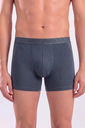 Premium 3'lü Füme Erkek Boxer Likralı Esnek Kumaş Düz Pamuklu Örme
