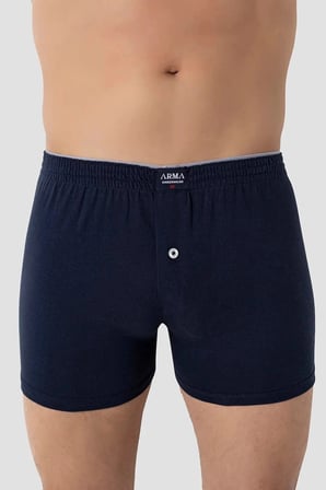 Premium 6'lı Paket Lacivert Erkek Penye Havlu Bel Boxer %100 Pamuk Alışveriş Giyim Tekstil