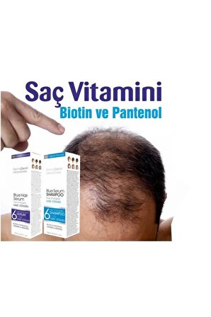 Mavi Saç Serumu 125 ml Ve Mavi Serum Şampuan 250 ml Vitamin, Biotin Ve Pantenol