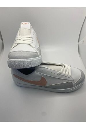 Blazer Sneakers Beyaz Pudra Ayakkabı