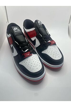 Dunk Unisex Sneakers Siyah Beyaz Kırmızı Ayakkabı