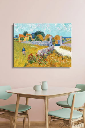 Şehzat Vincent Van Gogh Çiftlik Evi Kanvas Tablo 20x30 cm