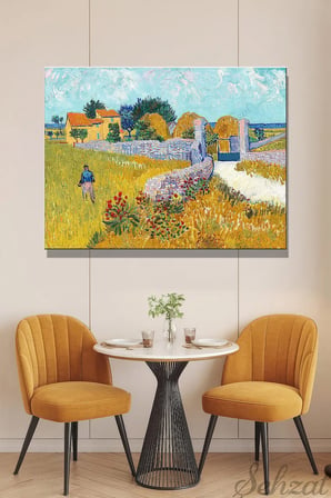 Şehzat Vincent Van Gogh Çiftlik Evi Kanvas Tablo 20x30 cm