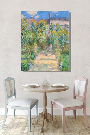 Şehzat Kanvas Tablo Claude Monet Vétheuil'deki Sanatçının Bahçesi 20 x 30 cm