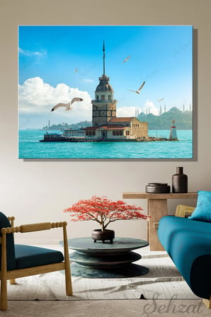 Şehzat Kız Kulesi Kanvas Tablo 20x30 cm Dekoratif Duvar Tablosu