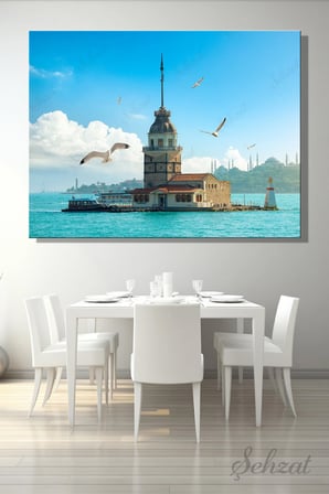 Şehzat Kız Kulesi Kanvas Tablo 20x30 cm Dekoratif Duvar Tablosu