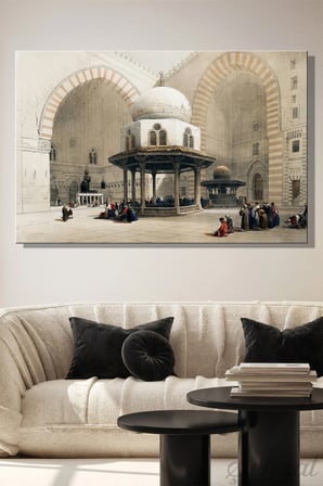 Şehzat David Roberts Kahire Sultan Hasan Camii Kanvas Tablo 20x30 cm