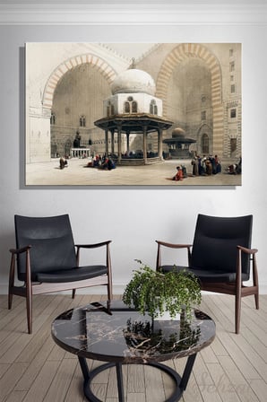 Şehzat David Roberts Kahire Sultan Hasan Camii Kanvas Tablo 20x30 cm