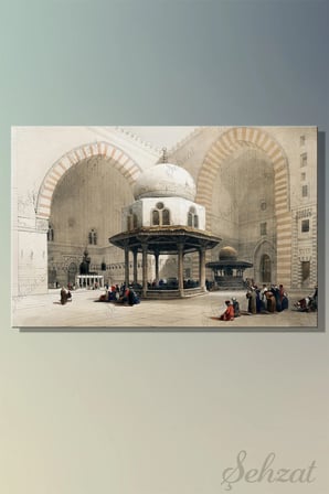 Şehzat David Roberts Kahire Sultan Hasan Camii Kanvas Tablo 20x30 cm