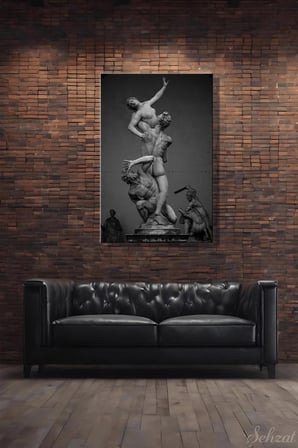 Nü Rönesans Heykeli Dikey Tekli Kanvas Duvar Tablosu Modern Salon Yatak Odası Ofis Cafe
