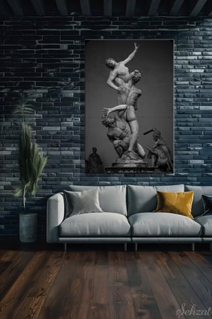 Nü Rönesans Heykeli Dikey Tekli Kanvas Duvar Tablosu Modern Salon Yatak Odası Ofis Cafe