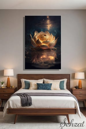 Şehzat Kanvas Tablo Lotus Çiçeği 20 x 30 cm