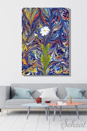 Şehzat Kanvas Tablo Papatya Çiçek 20 x 30 cm