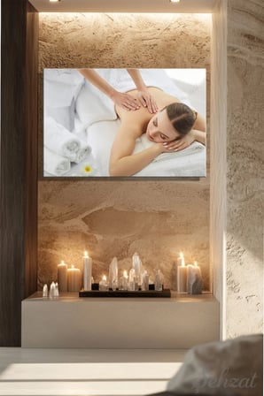 Yatay Tekli Kanvas Duvar Tablosu Modern Salon Yatak Odası Ofis SPA Masaj Salonu Relaks