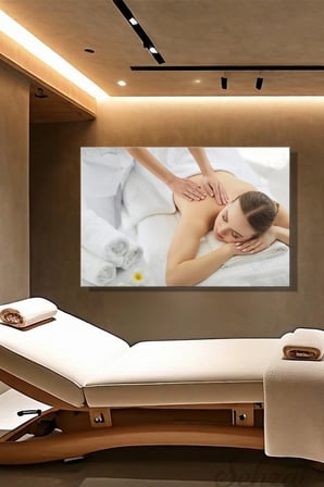 Yatay Tekli Kanvas Duvar Tablosu Modern Salon Yatak Odası Ofis SPA Masaj Salonu Relaks