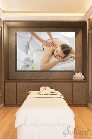 Yatay Tekli Kanvas Duvar Tablosu Modern Salon Yatak Odası Ofis SPA Masaj Salonu Relaks