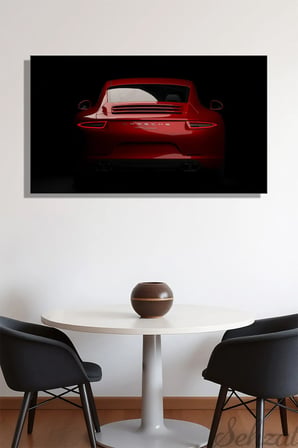 Yatay Tekli Kanvas Duvar Tablosu Modern Salon Mutfak Yatak Odası Ofis Lüks Araba Hız Porsche
