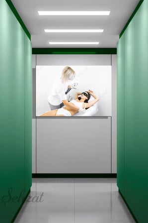 Yatay Tekli Kanvas Duvar Tablosu Modern Güzellik Salonu Hastane Klinik Lazer Epilasyon Sağlık İş
