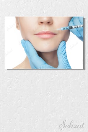 Yatay Tekli Kanvas Duvar Tablosu Modern Klinik Medikal Estetik Enjeksiyon İğne Botoks Dolgu İş
