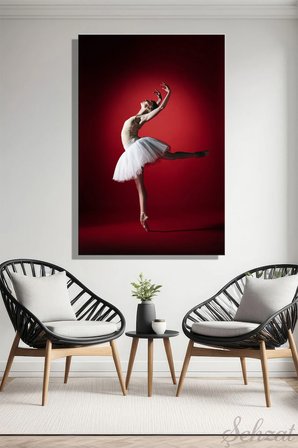 Dikey Tekli Kanvas Duvar Tablosu Modern Salon Yatak Odası Ofis Sanat Bale Okulu Balerin Dans İş