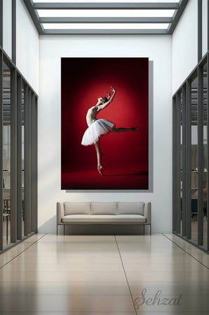 Dikey Tekli Kanvas Duvar Tablosu Modern Salon Yatak Odası Ofis Sanat Bale Okulu Balerin Dans İş