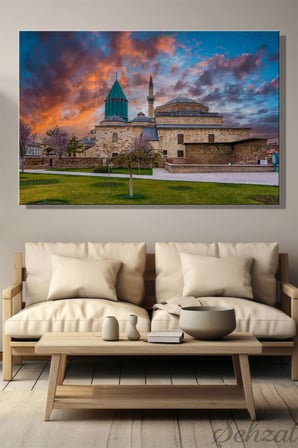 Şehzat Kanvas Tablo 20x30 cm Konya Mevlana Camii