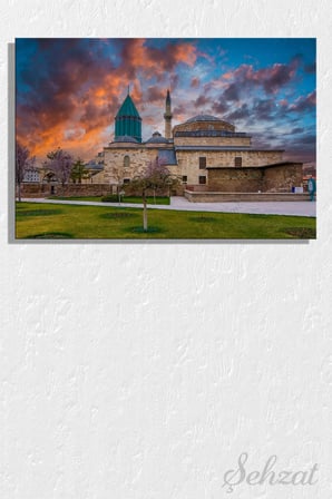 Şehzat Kanvas Tablo 20x30 cm Konya Mevlana Camii