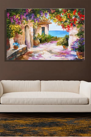 Şehzat Kanvas Tablo Deniz Kenarında 20x30 cm Yağlı Boya Efekt