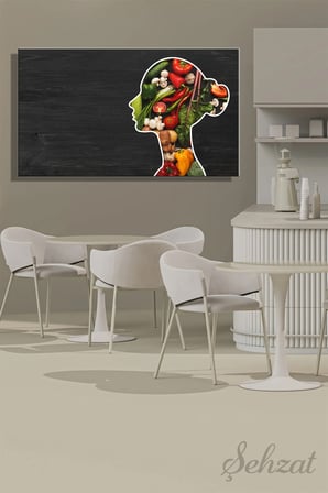 Şehzat Kanvas Tablo Sağlıklı Yaşam Sebze Meyve 20 x 30 cm