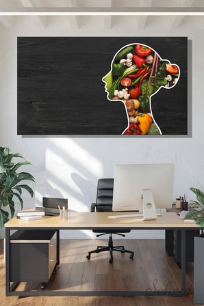 Şehzat Kanvas Tablo Sağlıklı Yaşam Sebze Meyve 20 x 30 cm