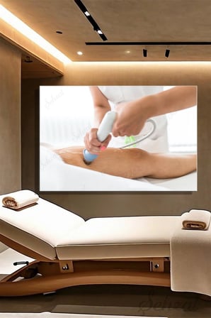 Yatay Kanvas Duvar Tablosu Tekli Estetik Dermatolog Selülit Sıkılaşma Fizik Tedavi Radyo Frekans