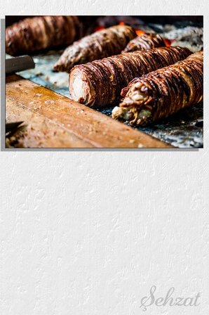 Yatay Kanvas Duvar Tablosu Tekli Lokanta Kafe Restoran Mutfak Sokak Lezzeti Et