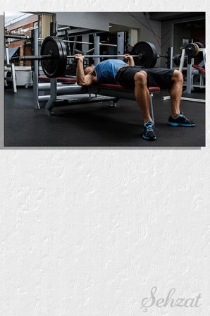 Duvar Tablosu Yatay Kanvas Tekli Spor Salonu Gym Fitness Kas Halter Vücut Geliştirme Ağırlık