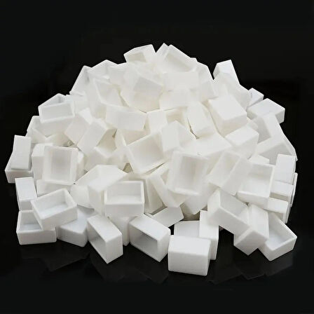 Art Tone 5 Adet Suluboya Yarım Tablet Tava, Beyaz Plastik, Boş Suluboya Boya Kutusu, Seyahat Kutuları