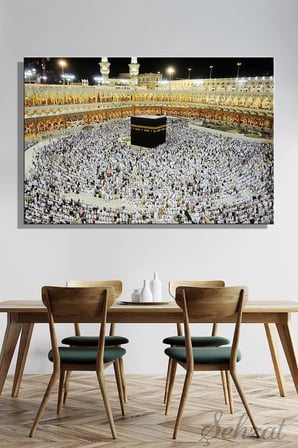 Şehzat Kanvas Tablo 20x30 cm Kabe Mekke Medine