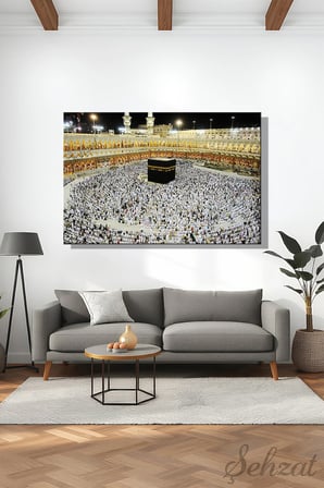 Şehzat Kanvas Tablo 20x30 cm Kabe Mekke Medine
