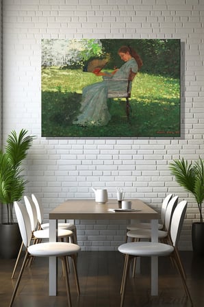 Yatay Kanvas Duvar Tablosu Salon Yatak Odası Ofis Winslow Homer The Butterfly Kelebek