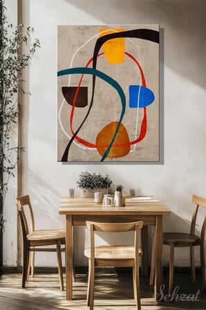 Şehzat Soyut Geometrik Modern Kanvas Tablo 20 x 30 cm