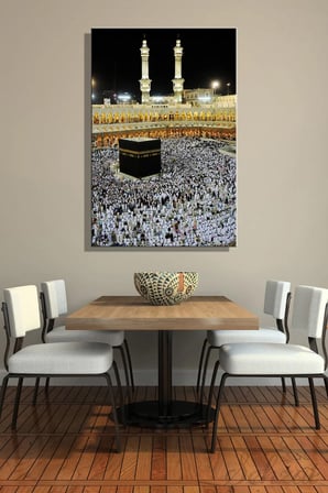 Şehzat Kanvas Tablo Mekke Kabe 20 x 30 cm