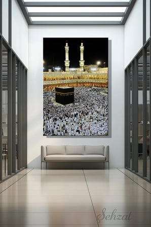 Şehzat Kanvas Tablo Mekke Kabe 20 x 30 cm