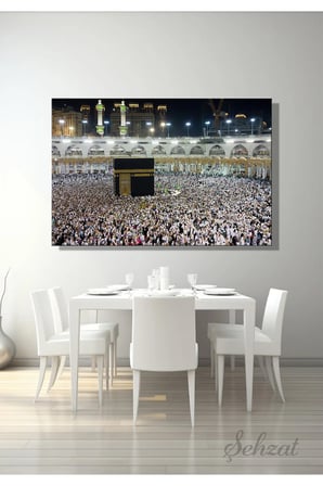 Şehzat Kabe Mekke Medine Kanvas Tablo 20 x 30 cm
