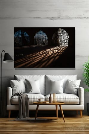Şehzat Kanvas Tablo İslam Mimarisine İlham Veren Işık ve Gölge 20x30 cm