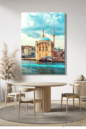 Şehzat Ortaköy Camii Kanvas Tablo 20x30 cm Dekoratif Duvar Tablosu