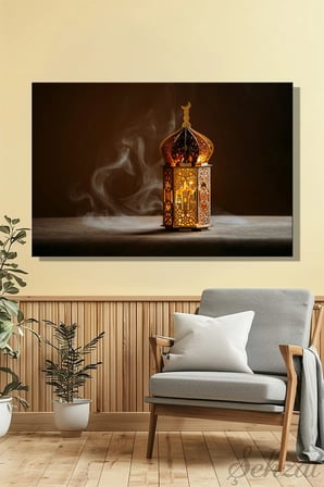 Şehzat Ramazan Feneri Kanvas Tablo 20x30 cm Dekoratif Duvar Süsü