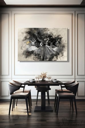 Şehzat Mevlâna Temalı Kanvas Tablo 20x30 cm Dekoratif Duvar Panosu