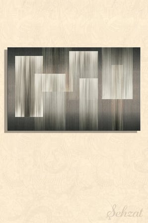 Şehzat Kanvas Tablo 20x30 cm Geometrik Çizgisel Dekoratif Duvar Tablosu