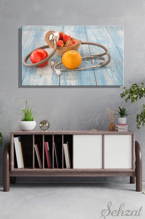 Şehzat Kanvas Tablo Sağlık Diyet Beslenme 20 x 30 cm