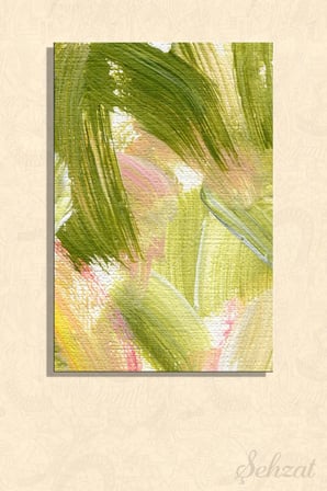 Şehzat Kanvas Tablo Zeytin Yeşili Pastel 20 x 30 cm