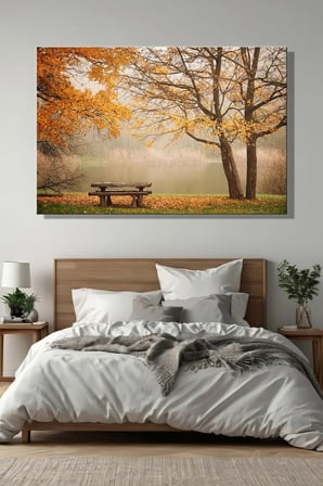 Şehzat Kanvas Tablo Sonbahar Göl 20 x 30 cm